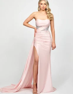 Formal / Prom Dresses | Maxi Dresses<Bariano LOTTIE STRAPLESS SASH GOWN B73D78L PINK