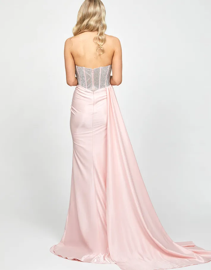 Formal / Prom Dresses | Maxi Dresses<Bariano LOTTIE STRAPLESS SASH GOWN B73D78L PINK