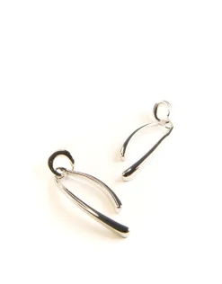 Jewellery<Bariano LUNA CURVED BRANCH EARRINGS SILVER