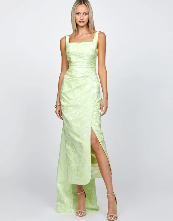 Maxi Dresses | All Dresses<Bariano MARESSA SQUARE NECK MIDAXI BL71D23S ACID MINT