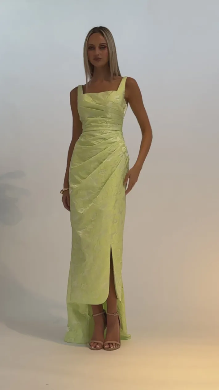 Maxi Dresses | All Dresses<Bariano MARESSA SQUARE NECK MIDAXI BL71D23S ACID MINT