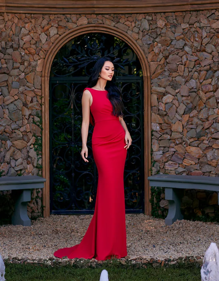 Gowns / Ballgowns | Maxi Dresses<Bariano MARTHA COWL BACK GOWN B70D21L RED