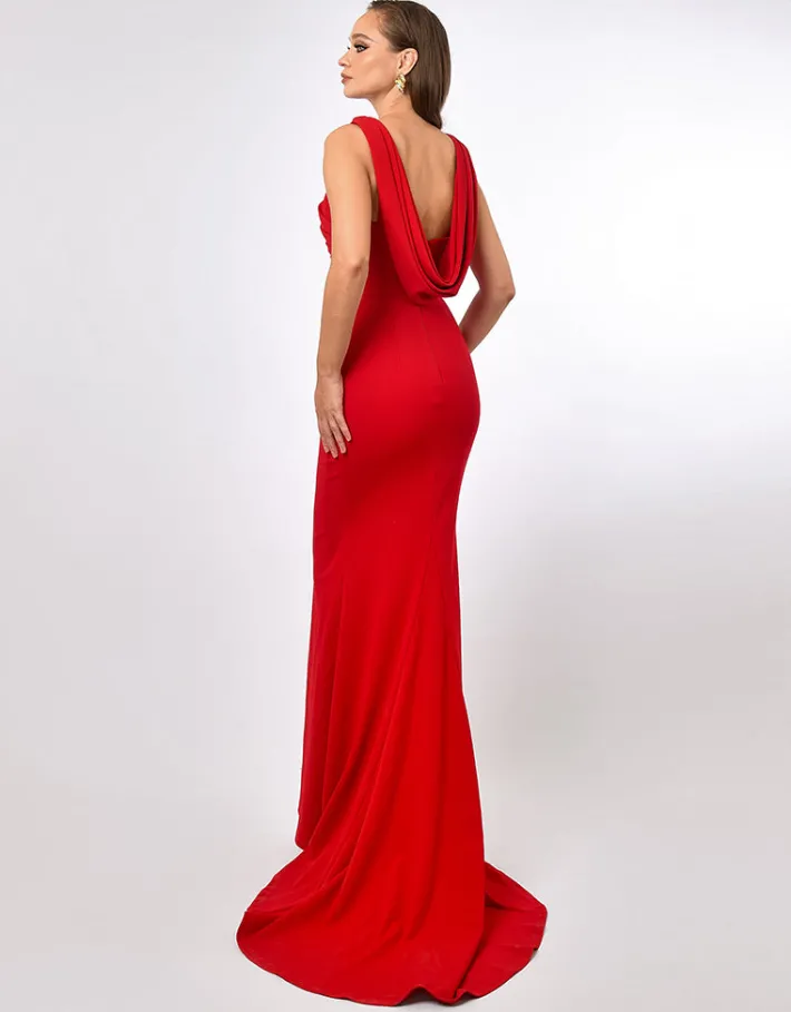 Gowns / Ballgowns | Maxi Dresses<Bariano MARTHA COWL BACK GOWN B70D21L RED