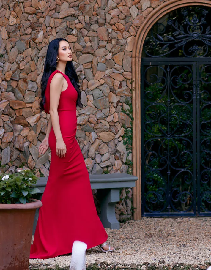 Gowns / Ballgowns | Maxi Dresses<Bariano MARTHA COWL BACK GOWN B70D21L RED