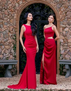 Gowns / Ballgowns | Maxi Dresses<Bariano MARTHA COWL BACK GOWN B70D21L RED
