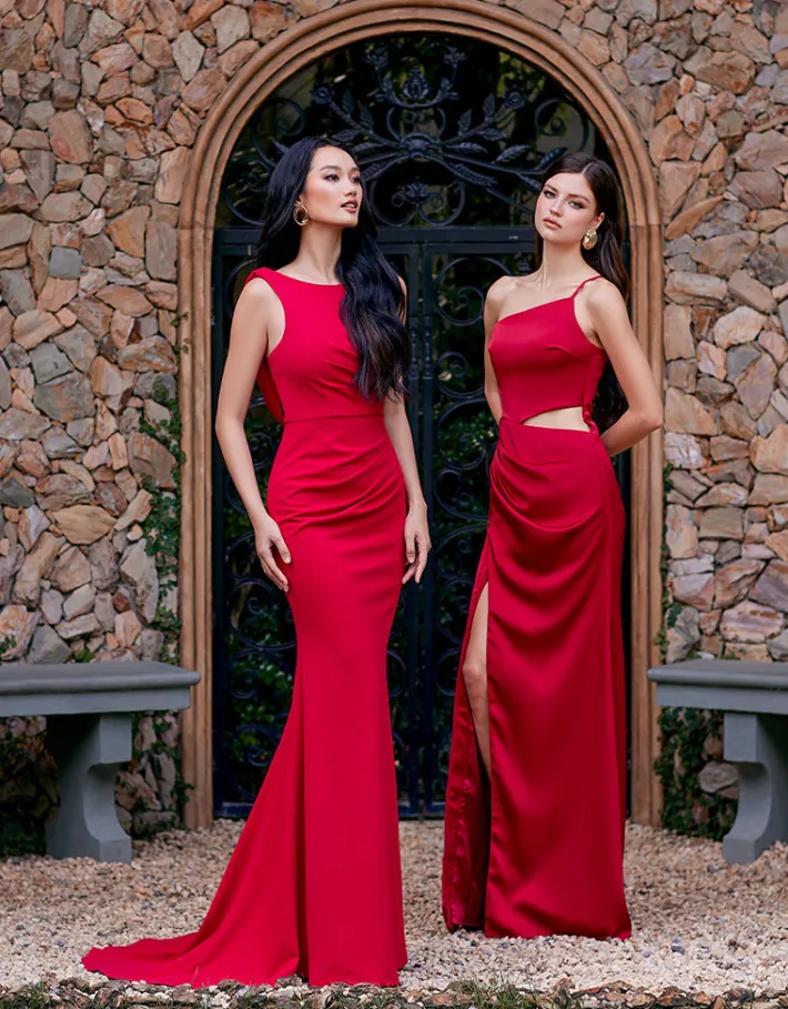 Gowns / Ballgowns | Maxi Dresses<Bariano MARTHA COWL BACK GOWN B70D21L RED