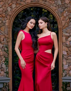 Gowns / Ballgowns | Maxi Dresses<Bariano MARTHA COWL BACK GOWN B70D21L RED