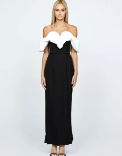 Maxi Dresses | All Dresses<Bariano MAXINE OFF SHOULDER RUFFLE MAXI BL64D18L
