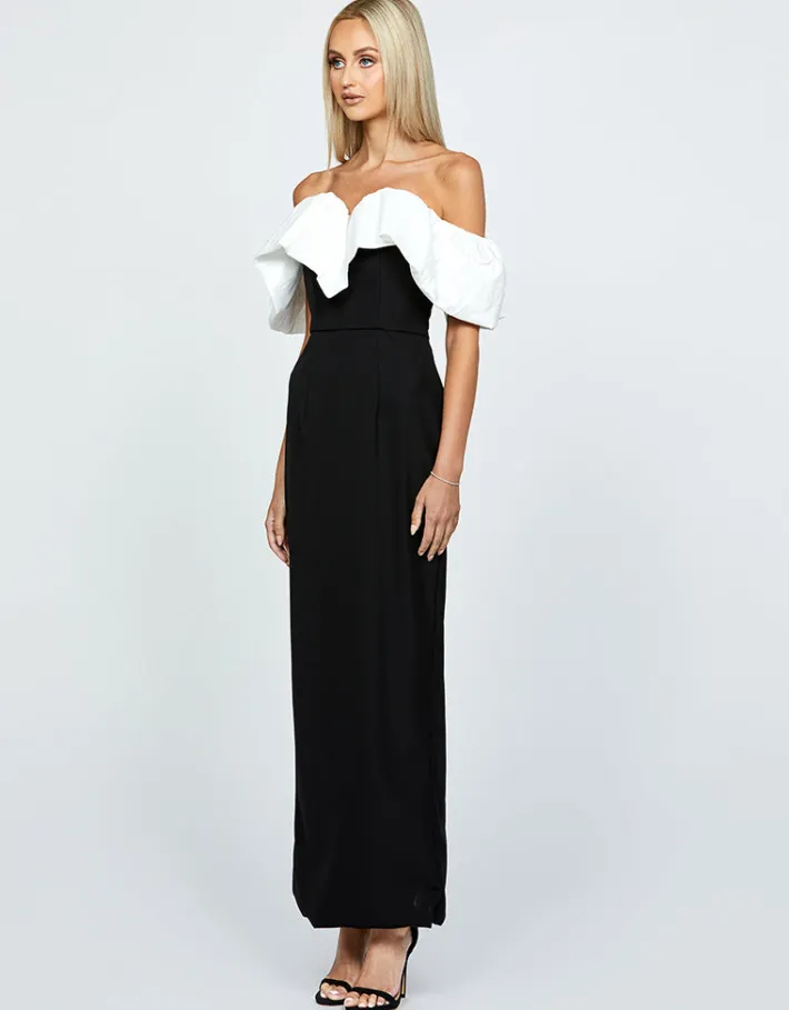 Maxi Dresses | All Dresses<Bariano MAXINE OFF SHOULDER RUFFLE MAXI BL64D18L