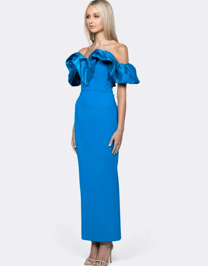 Maxi Dresses | All Dresses<Bariano MAXINE OFF SHOULDER RUFFLE MAXI BL64D18L