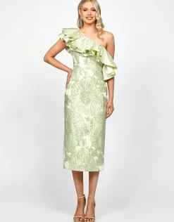 Formal / Prom Dresses | Midi Dresses<Bariano MELINA ONE SHOULDER FRILL MIDI B73D28S