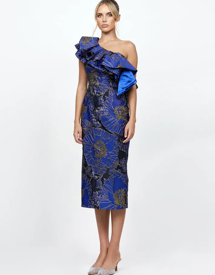 Formal / Prom Dresses | Midi Dresses<Bariano MELINA ONE SHOULDER FRILL MIDI B73D28S