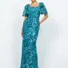 Formal / Prom Dresses | Maxi Dresses<Bariano MILENA SQUARE NECK GOWN B74D46L TEAL