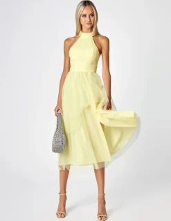 Midi Dresses | All Dresses<Bariano MILKY WAY HALTER NECK MIDI DRESS B63D32S
