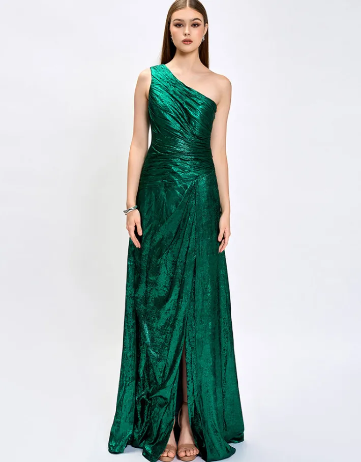 Formal / Prom Dresses | Maxi Dresses<Bariano MONICA ONE SHOULDER GOWN B74D44L EMERALD