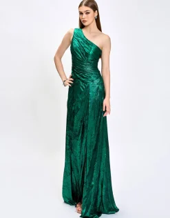 Formal / Prom Dresses | Maxi Dresses<Bariano MONICA ONE SHOULDER GOWN B74D44L EMERALD