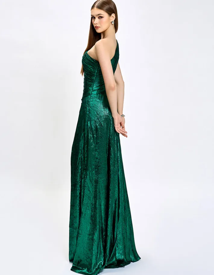 Formal / Prom Dresses | Maxi Dresses<Bariano MONICA ONE SHOULDER GOWN B74D44L EMERALD