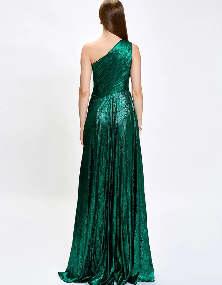 Formal / Prom Dresses | Maxi Dresses<Bariano MONICA ONE SHOULDER GOWN B74D44L EMERALD