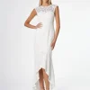 Maxi Dresses | All Dresses<Bariano MORGANA CAP SLEEVE HI LOW MIDI BL62D09HL