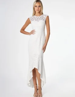Maxi Dresses | All Dresses<Bariano MORGANA CAP SLEEVE HI LOW MIDI BL62D09HL