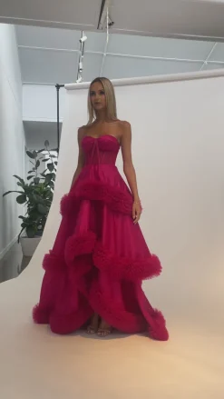 Formal / Prom Dresses | Gowns / Ballgowns<Bariano MULLIGAN STRAPLESS TIERED BALL GOWN B68D06HL