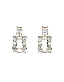 Jewellery<Bariano MUSE SQUARE EARRINGS SILVER