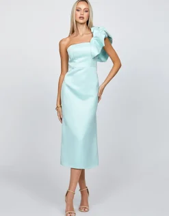 Formal / Prom Dresses | Midi Dresses<Bariano NASSAR FRILL SHOULDER MIDI BL71D52S SEAFOAM