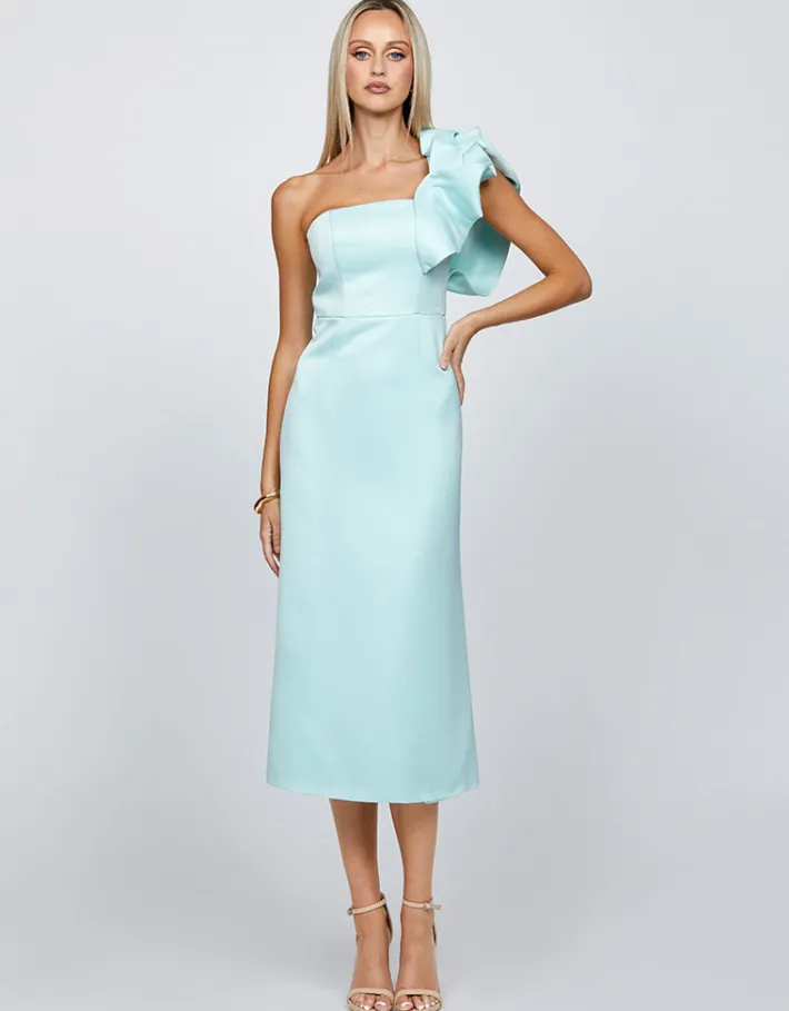 Formal / Prom Dresses | Midi Dresses<Bariano NASSAR FRILL SHOULDER MIDI BL71D52S SEAFOAM