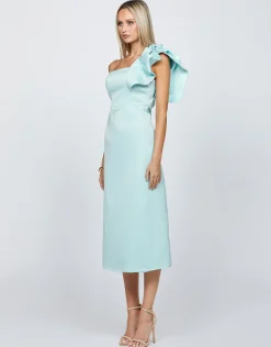 Formal / Prom Dresses | Midi Dresses<Bariano NASSAR FRILL SHOULDER MIDI BL71D52S SEAFOAM