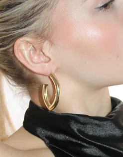 Jewellery<Bariano NIRRA SMOOTH EARRINGS GOLD