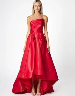 Formal / Prom Dresses | Gowns / Ballgowns<Bariano ODETTE ASYMMETRIC HI LO GOWN B66D08HL RED
