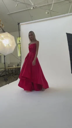 Formal / Prom Dresses | Gowns / Ballgowns<Bariano ODETTE ASYMMETRIC HI LO GOWN B66D08HL RED