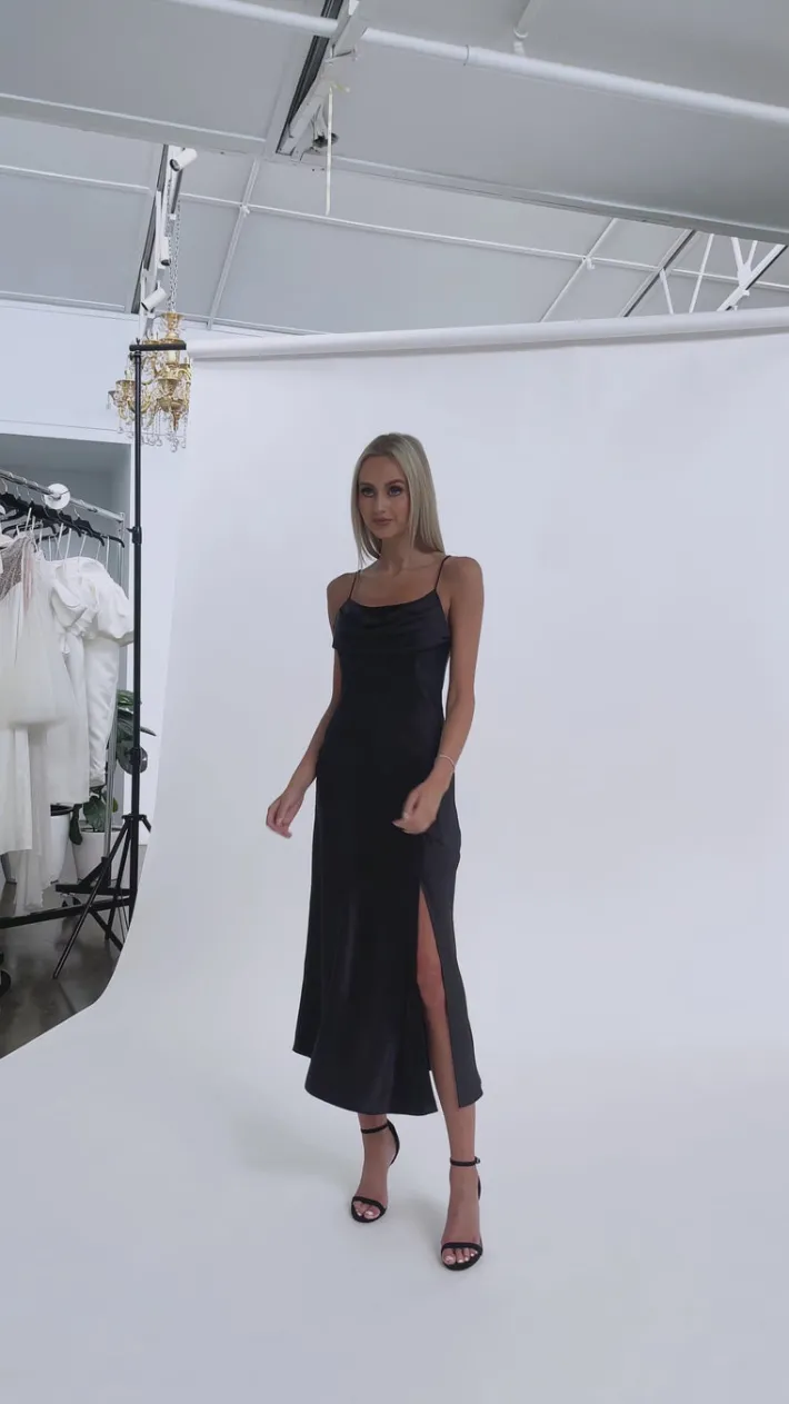 Midi Dresses | All Dresses<Bariano PEITA SATIN COWL NECK MIDI BL67D38S