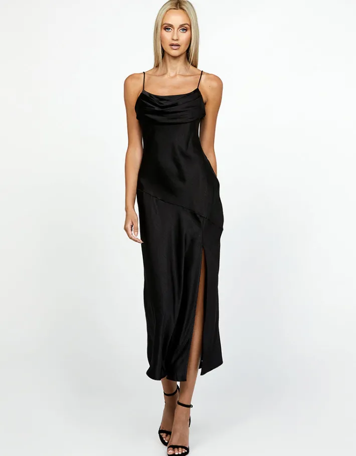 Midi Dresses | All Dresses<Bariano PEITA SATIN COWL NECK MIDI BL67D38S