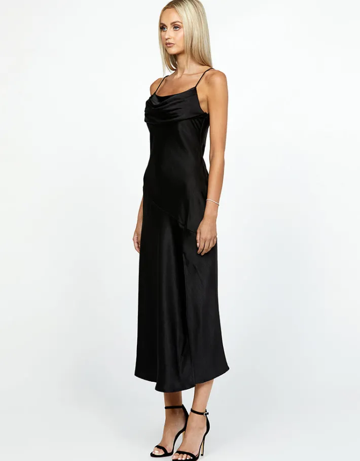 Midi Dresses | All Dresses<Bariano PEITA SATIN COWL NECK MIDI BL67D38S