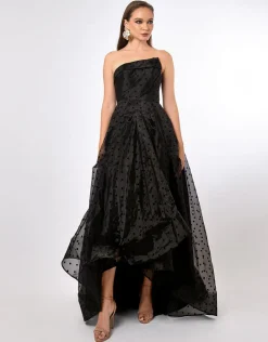 Formal / Prom Dresses | Gowns / Ballgowns<Bariano PEYTON STRAPLESS POLKA DOT BALL GOWN B70D29HL BLACK