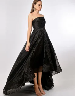 Formal / Prom Dresses | Gowns / Ballgowns<Bariano PEYTON STRAPLESS POLKA DOT BALL GOWN B70D29HL BLACK