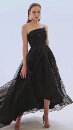 Formal / Prom Dresses | Gowns / Ballgowns<Bariano PEYTON STRAPLESS POLKA DOT BALL GOWN B70D29HL BLACK