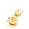 Jewellery<Bariano PIPER DOUBLE TEXTURED HOOP EARRINGS GOLD