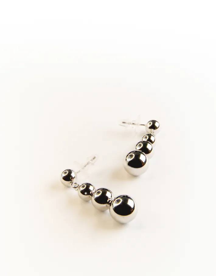Jewellery<Bariano POPPY BEADS DROP EARRINGS SILVER