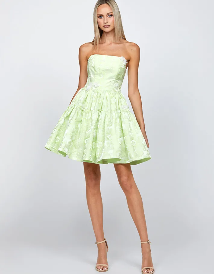 All Dresses | Mini Dresses<Bariano POSY STRAPLESS TIERED MINI BL71D22S ACID MINT