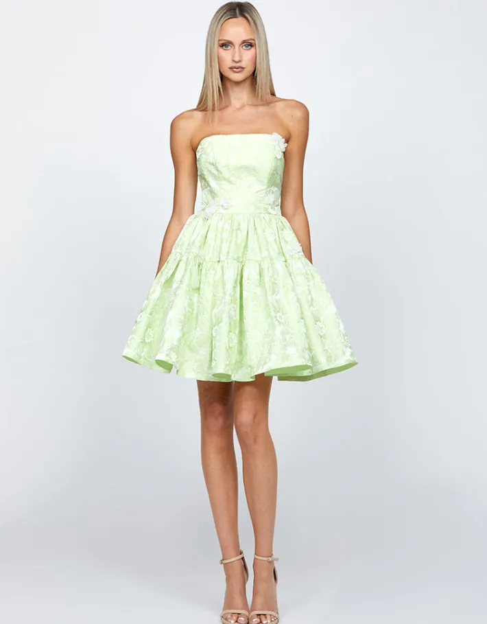 All Dresses | Mini Dresses<Bariano POSY STRAPLESS TIERED MINI BL71D22S ACID MINT