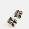 Jewellery<Bariano QUINN RIPPLE TEXTURED EARRINGS SILVER