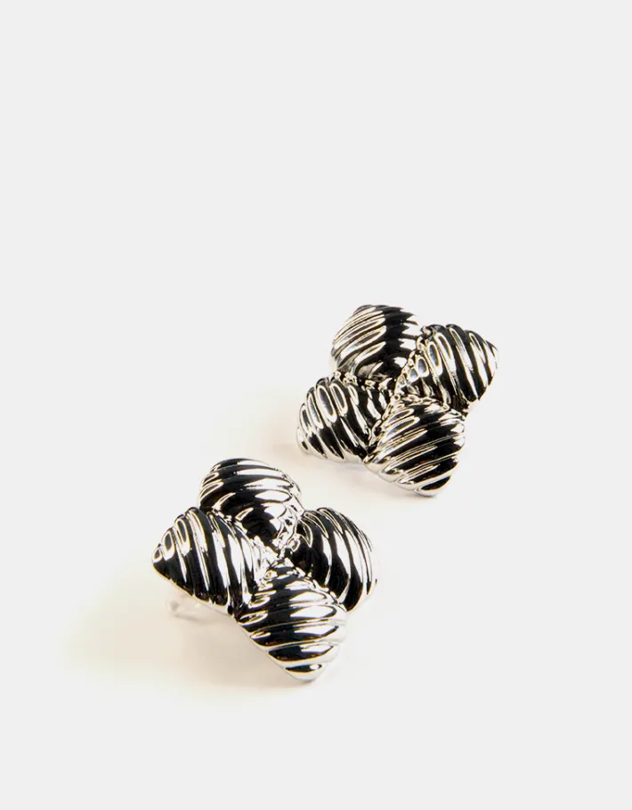 Jewellery<Bariano QUINN RIPPLE TEXTURED EARRINGS SILVER