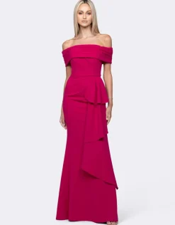 Formal / Prom Dresses | Maxi Dresses<Bariano QUINNY OFF SHOULDER GOWN B64D13L