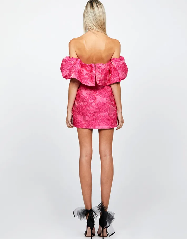 Mini Dresses<Bariano REAGAN OFF SHOULDER MINI DRESS BL63D02S