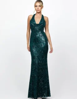 Formal / Prom Dresses | Maxi Dresses<Bariano REOMY SEQUIN COWL MAXI BL73D23L