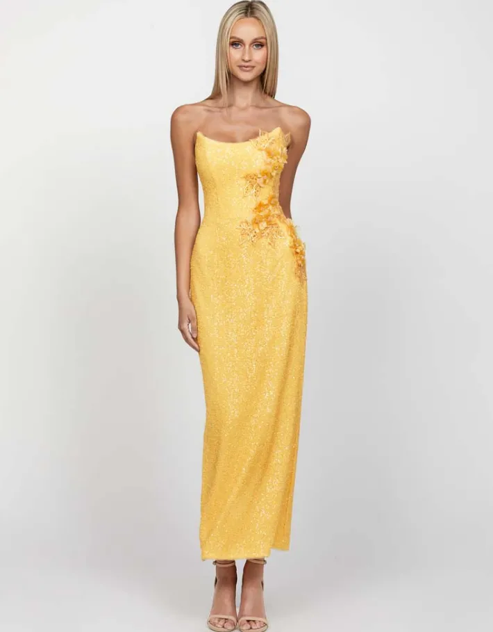 Formal / Prom Dresses | Maxi Dresses<Bariano RONIN SCOOP STRAPLESS MIDAXI B65D07SS