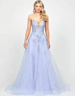 Formal / Prom Dresses | All Dresses<Bariano ROSALEE EMBELLISHED BALL GOWN B73D83L POWDER BLUE