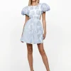 Mini Dresses | All Dresses<Bariano ROSELLE CUT OUT PUFF MINI BL59D03S LAVENDER/SILVER
